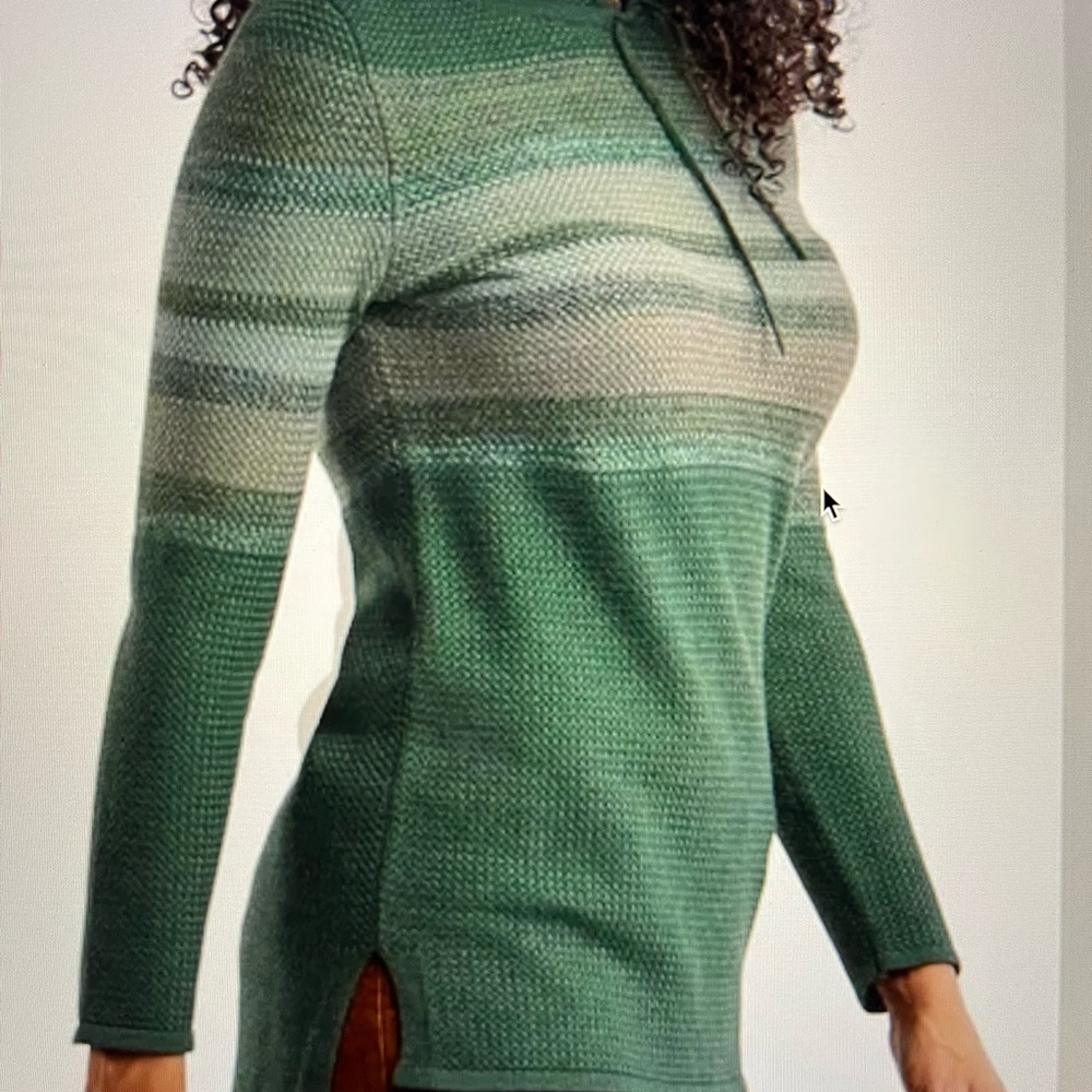 Krimson Klover Women’s Everlasting Sweater Tunic Green Cowl Neck